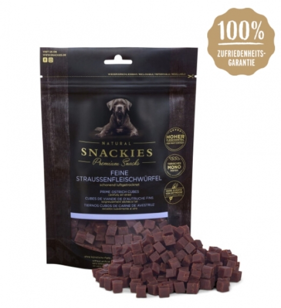 SNACKIES Feine Straussenfleischwürfel